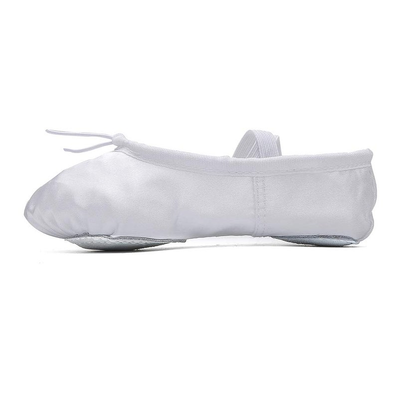 MSMAX أحذية باليه MSMAX للفتيات أحذية أطفال بيضاء رقص زلاجات 10.5 M US أطفال - Image 2